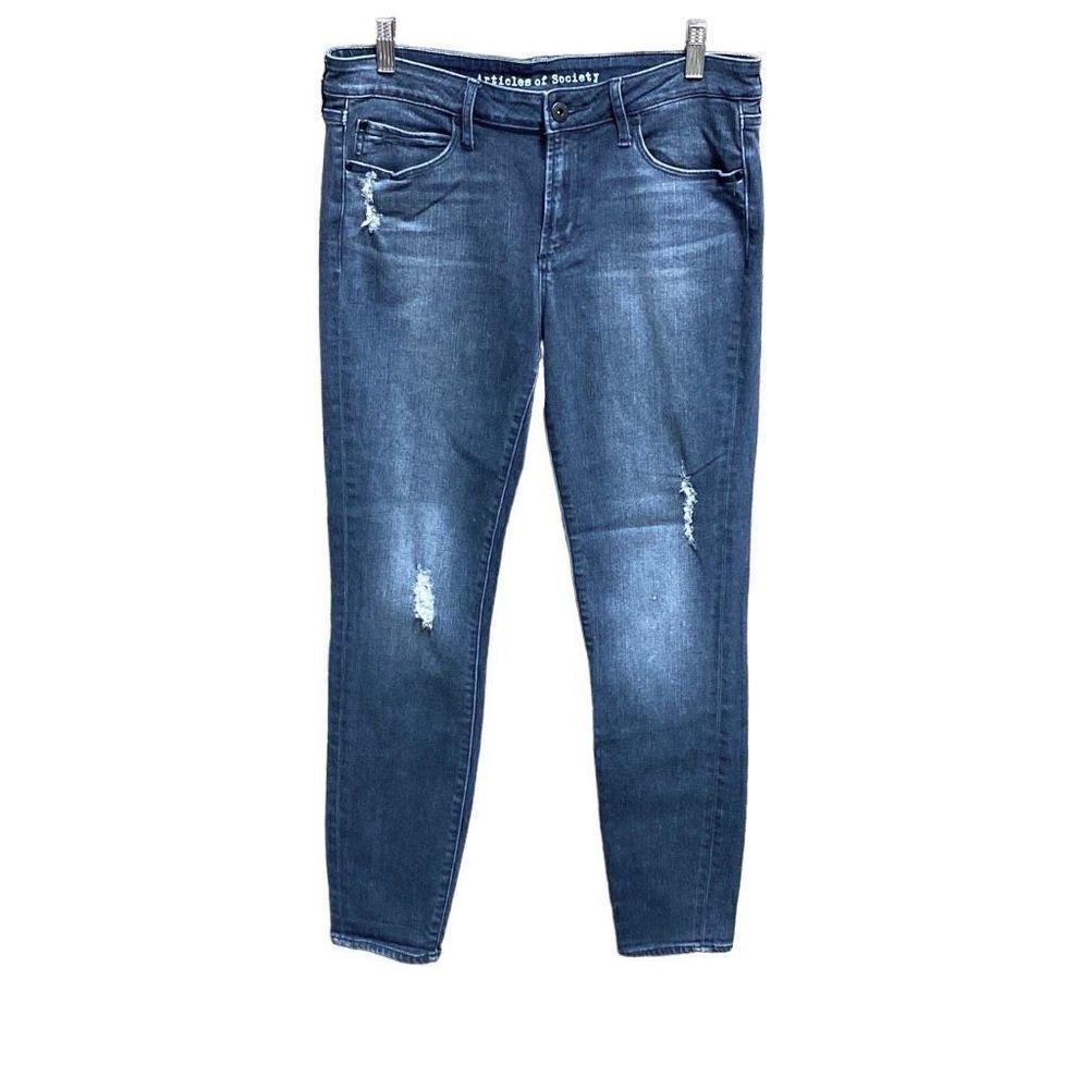 Articles Of Society Distressed Skinny High Rise Jeans Size 31